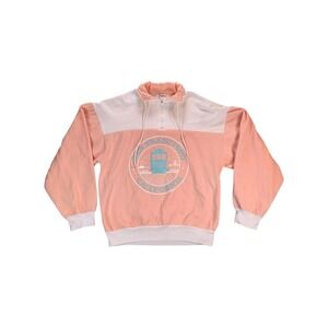 Distressed Vtg Crafted w/ Pride Women's ¼ Zipper Sweater Sz L San Francisco, CA